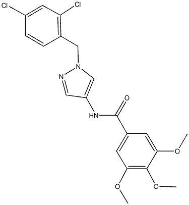 N-[1-(2,4-dichlorobenzyl)-1H-pyrazol-4-yl]-3,4,5-trimethoxybenzamide 结构式