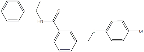 3-[(4-bromophenoxy)methyl]-N-(1-phenylethyl)benzamide 结构式