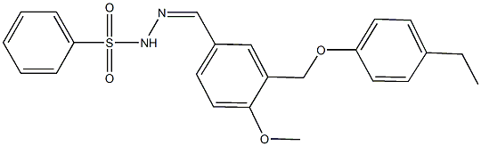 N'-{3-[(4-ethylphenoxy)methyl]-4-methoxybenzylidene}benzenesulfonohydrazide 结构式