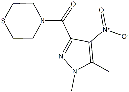 4-({4-nitro-1,5-dimethyl-1H-pyrazol-3-yl}carbonyl)thiomorpholine 结构式