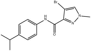 4-bromo-N-(4-isopropylphenyl)-1-methyl-1H-pyrazole-3-carboxamide 结构式