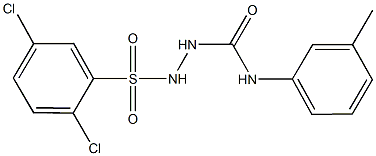 2-[(2,5-dichlorophenyl)sulfonyl]-N-(3-methylphenyl)hydrazinecarboxamide 结构式