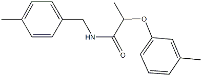 N-(4-methylbenzyl)-2-(3-methylphenoxy)propanamide 结构式