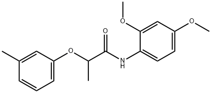 N-(2,4-dimethoxyphenyl)-2-(3-methylphenoxy)propanamide 结构式