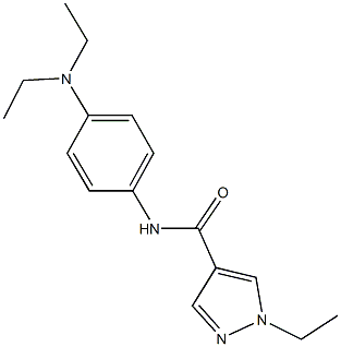 N-[4-(diethylamino)phenyl]-1-ethyl-1H-pyrazole-4-carboxamide 结构式