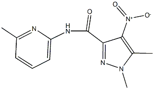 4-nitro-1,5-dimethyl-N-(6-methyl-2-pyridinyl)-1H-pyrazole-3-carboxamide 结构式