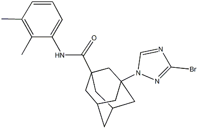 3-(3-bromo-1H-1,2,4-triazol-1-yl)-N-(2,3-dimethylphenyl)-1-adamantanecarboxamide 结构式