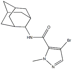 N-(2-adamantyl)-4-bromo-1-methyl-1H-pyrazole-5-carboxamide 结构式