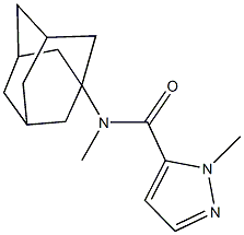 N-(1-adamantyl)-N,1-dimethyl-1H-pyrazole-5-carboxamide 结构式