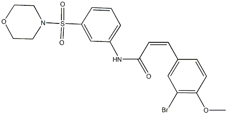 3-(3-bromo-4-methoxyphenyl)-N-[3-(4-morpholinylsulfonyl)phenyl]acrylamide 结构式