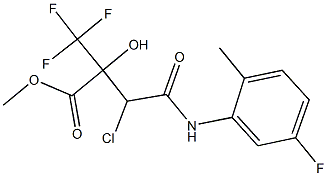 methyl 3-chloro-4-(5-fluoro-2-methylanilino)-2-hydroxy-4-oxo-2-(trifluoromethyl)butanoate 结构式