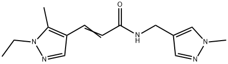 3-(1-ethyl-5-methyl-1H-pyrazol-4-yl)-N-[(1-methyl-1H-pyrazol-4-yl)methyl]acrylamide 结构式