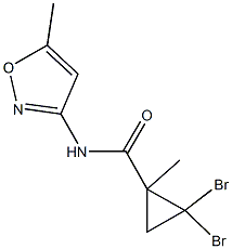 2,2-dibromo-1-methyl-N-(5-methyl-3-isoxazolyl)cyclopropanecarboxamide 结构式