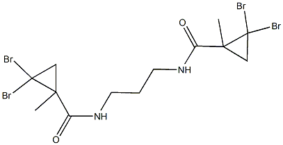 2,2-dibromo-N-(3-{[(2,2-dibromo-1-methylcyclopropyl)carbonyl]amino}propyl)-1-methylcyclopropanecarboxamide 结构式