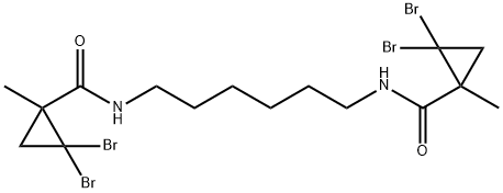 2,2-dibromo-N-(6-{[(2,2-dibromo-1-methylcyclopropyl)carbonyl]amino}hexyl)-1-methylcyclopropanecarboxamide 结构式