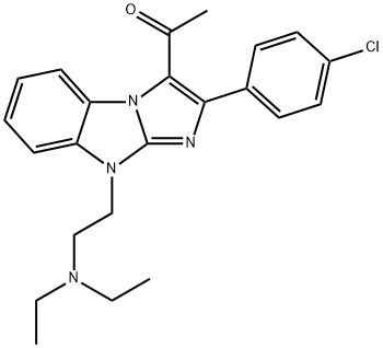 1-{2-(4-chlorophenyl)-9-[2-(diethylamino)ethyl]-9H-imidazo[1,2-a]benzimidazol-3-yl}ethanone 结构式