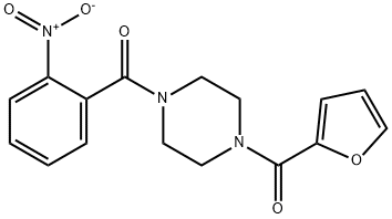 1-(2-furoyl)-4-{2-nitrobenzoyl}piperazine 结构式