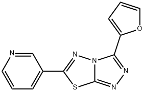 3-(2-furyl)-6-(3-pyridinyl)[1,2,4]triazolo[3,4-b][1,3,4]thiadiazole 结构式