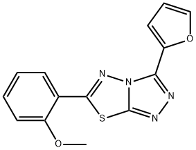 2-[3-(2-furyl)[1,2,4]triazolo[3,4-b][1,3,4]thiadiazol-6-yl]phenyl methyl ether 结构式