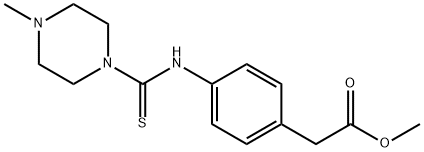 methyl (4-{[(4-methyl-1-piperazinyl)carbothioyl]amino}phenyl)acetate 结构式