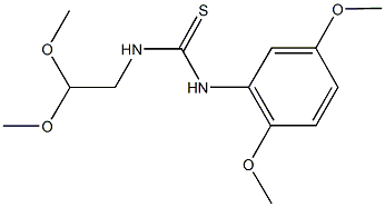 N-(2,2-dimethoxyethyl)-N'-(2,5-dimethoxyphenyl)thiourea 结构式