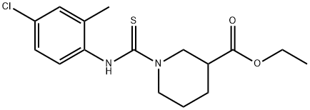 ethyl 1-[(4-chloro-2-methylanilino)carbothioyl]-3-piperidinecarboxylate 结构式