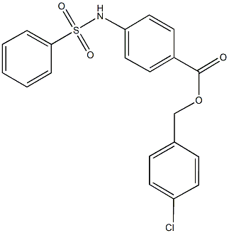 4-chlorobenzyl 4-[(phenylsulfonyl)amino]benzoate 结构式