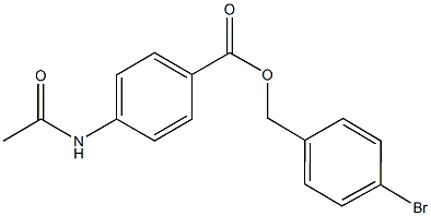 4-bromobenzyl 4-(acetylamino)benzoate 结构式