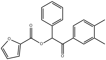 2-(3,4-dimethylphenyl)-2-oxo-1-phenylethyl 2-furoate 结构式