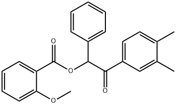 2-(3,4-dimethylphenyl)-2-oxo-1-phenylethyl 2-methoxybenzoate 结构式