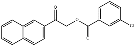 2-(2-naphthyl)-2-oxoethyl 3-chlorobenzoate 结构式