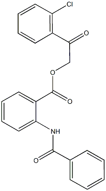 2-(2-chlorophenyl)-2-oxoethyl 2-(benzoylamino)benzoate 结构式