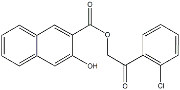 2-(2-chlorophenyl)-2-oxoethyl 3-hydroxy-2-naphthoate 结构式