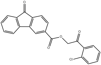 2-(2-chlorophenyl)-2-oxoethyl 9-oxo-9H-fluorene-3-carboxylate 结构式
