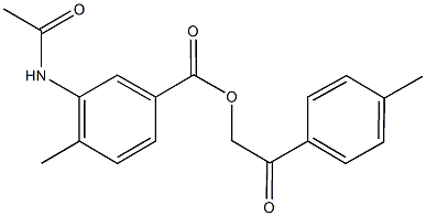 2-(4-methylphenyl)-2-oxoethyl 3-(acetylamino)-4-methylbenzoate 结构式