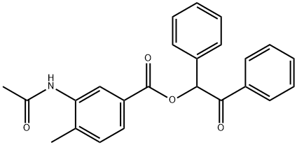 2-oxo-1,2-diphenylethyl 3-(acetylamino)-4-methylbenzoate 结构式