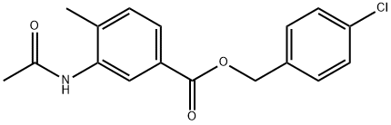 4-chlorobenzyl 3-(acetylamino)-4-methylbenzoate 结构式