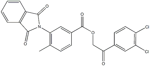 2-(3,4-dichlorophenyl)-2-oxoethyl 3-(1,3-dioxo-1,3-dihydro-2H-isoindol-2-yl)-4-methylbenzoate 结构式