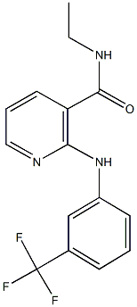 N-ethyl-2-[3-(trifluoromethyl)anilino]nicotinamide 结构式