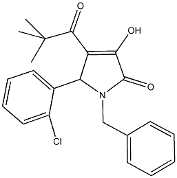 1-benzyl-5-(2-chlorophenyl)-4-(2,2-dimethylpropanoyl)-3-hydroxy-1,5-dihydro-2H-pyrrol-2-one 结构式