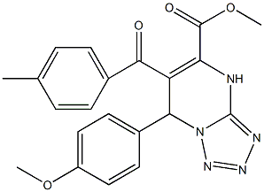 methyl 7-(4-methoxyphenyl)-6-(4-methylbenzoyl)-4,7-dihydrotetraazolo[1,5-a]pyrimidine-5-carboxylate 结构式