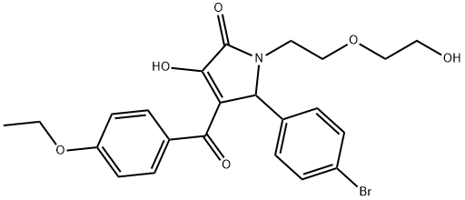 5-(4-bromophenyl)-4-(4-ethoxybenzoyl)-3-hydroxy-1-[2-(2-hydroxyethoxy)ethyl]-1,5-dihydro-2H-pyrrol-2-one 结构式