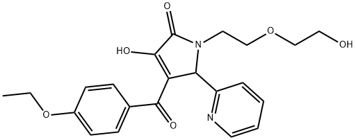 4-(4-ethoxybenzoyl)-3-hydroxy-1-[2-(2-hydroxyethoxy)ethyl]-5-(2-pyridinyl)-1,5-dihydro-2H-pyrrol-2-one 结构式