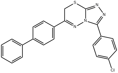 6-[1,1'-biphenyl]-4-yl-3-(4-chlorophenyl)-7H-[1,2,4]triazolo[3,4-b][1,3,4]thiadiazine 结构式