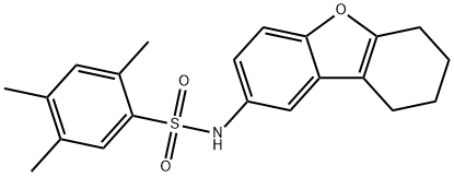 2,4,5-trimethyl-N-(6,7,8,9-tetrahydrodibenzo[b,d]furan-2-yl)benzenesulfonamide 结构式