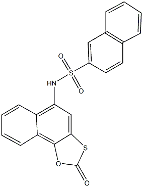 N-(2-oxonaphtho[2,1-d][1,3]oxathiol-5-yl)-2-naphthalenesulfonamide 结构式