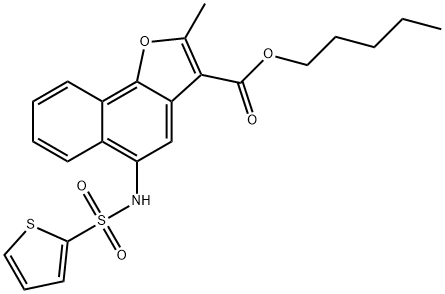 pentyl 2-methyl-5-[(2-thienylsulfonyl)amino]naphtho[1,2-b]furan-3-carboxylate 结构式