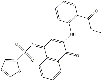 methyl 2-({1-oxo-4-[(2-thienylsulfonyl)imino]-1,4-dihydro-2-naphthalenyl}amino)benzoate 结构式