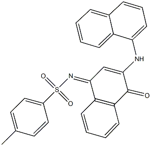 4-methyl-N-(3-(1-naphthylamino)-4-oxo-1(4H)-naphthalenylidene)benzenesulfonamide 结构式