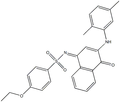 N-(3-(2,5-dimethylanilino)-4-oxo-1(4H)-naphthalenylidene)-4-ethoxybenzenesulfonamide 结构式